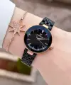 Kadranı Rose Kordonu Siyah Renk 30 Mm Kadın Kol Saati ve Bileklik