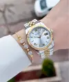 Gold Gümüş Renk Kadın Kol Saati ve Bileklik