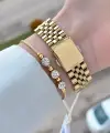 Gold Renk Kadın Kol Saati ve Bileklik