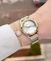 Gold Gümüş Renk Kadın Kol Saati ve Bileklik