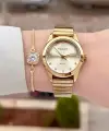 Gold Renk Kadın Kol Saati ve Bileklik