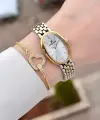 Gold Gümüş Renk Kadın Kol Saati ve Bileklik