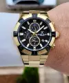 Kadranı Siyah Kordonu Gold Renk 45 mm İç Göstergeleri Aktif Erkek Kol Saati