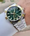 Kadranı Yeşil Kordonu Gümüş Renk 45 mm İç Göstergeleri Aktif Erkek Kol Saati