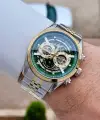 Gold Gümüş Yeşil Renk Otomatik 42 mm İç Göstergeleri Aktif Erkek Kol Saati