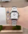 Gümüş Renk Hediye Paketli 23 Mm Kare Kadın Kol Saati ve Bileklik