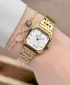 Gold Hediye Paketli 23 Mm Kare Kadın Kol Saati ve Bileklik