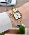 Gold Hediye Paketli 23 Mm Kare Kadın Kol Saati ve Bileklik