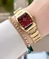 Santa Barbara Polo & Racquet Club Kadranı Bordo Kodronu Gold Renk 23,5 Mm Kadın Kol Saati ve Bileklik