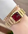 Santa Barbara Polo & Racquet Club Kadranı Bordo Kodronu Gold Renk 23,5 Mm Kadın Kol Saati ve Bileklik