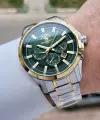 Santa Barbara Polo & Racquet Club Kadranı Yeşil Kodronu Gold Gümüş Renk 45 Mm Erkek Kol Saati