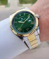 Kadranı Yeşil Sarı Beyaz Renk Takvim ve Gün İç Göstergeleri Aktif Fonksiyonlu Erkek Kol Saati