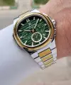 Kadranı Yeşil Kordonu Gümüş Renk İç Göstergeleri Aktif Erkek Kol Saati