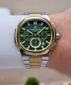 Kadranı Yeşil Kordonu Gümüş Renk İç Göstergeleri Aktif Erkek Kol Saati