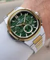Kadranı Yeşil Kordonu Gümüş Renk İç Göstergeleri Aktif Erkek Kol Saati