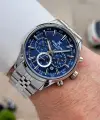 Kadranı Lacivert Kordonu Gümüş Renk 43 Mm 5 ATM Erkek Kol Saati