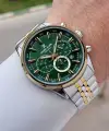 Kadranı Yeşil Kordonu Gold Gümüş Renk 43 Mm 5 ATM Erkek Kol Saati