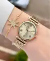 Gold Renk Kadın Kol Saati ve Bileklik