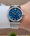 Kadranı Mavi Kordonu Gümüş Renk 40 Mm Erkek Kol Saati