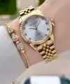Gold Renk Kadın Kol Saati ve Bileklik