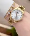Gold Renk Kadın Kol Saati ve Bileklik