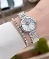 Gümüş Renk 26 Mm Kadın Kol Saati ve Bileklik