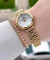 Gold Renk 26 Mm Kadın Kol Saati ve Bileklik