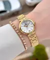 Gold Renk 26 Mm Kadın Kol Saati ve Bileklik