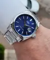 Kadranı Lacivert Kordonu Gümüş Renk 42 Mm Erkek Kol Saati