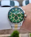 Kadranı Yeşil Kordonu Gold Renk Göstergeleri Aktif Erkek Kol Saati