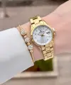 Gold Renk 28 mm Kadın Kol Saati ve Bileklik