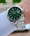 Kadranı Yeşil Kordonu Gold Gümüş Renk 42 Mm Erkek Kol Saati
