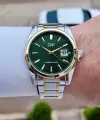 Kadranı Yeşil Kordonu Gold Gümüş Renk 42 Mm Erkek Kol Saati