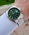Kadranı Yeşil Kordonu Gold Gümüş Renk 42 Mm Erkek Kol Saati