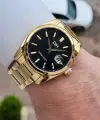 Kadranı Siyah Kordonu Gold Renk 42 Mm Erkek Kol Saati