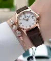 Kasası Rose Kordonu Siyah Renk 29 Mm Kadın Kol Saati ve Bileklik