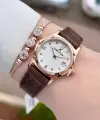 Kasası Rose Kordonu Siyah Renk 29 Mm Kadın Kol Saati ve Bileklik