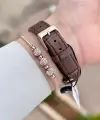 Kasası Rose Kordonu Siyah Renk 29 Mm Kadın Kol Saati ve Bileklik