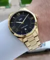 Kadranı Siyah Kordonu Gold Renk 42 Mm Erkek Kol Saati