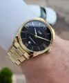 Kadranı Siyah Kordonu Gold Renk 42 Mm Erkek Kol Saati
