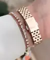 Rose Renk Kadın 30 Mm Kadın Kol Saati ve Hediye Bileklik