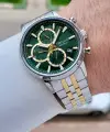 Kadranı Yeşil Kordonu Gold Gümüş Renk İç Göstergeleri Aktif 41 Mm Erkek Kol Saati