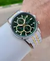Kadranı Yeşil Kordonu Gold Gümüş Renk İç Göstergeleri Aktif 41 Mm Erkek Kol Saati