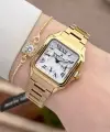 Gold Renk 28,5 mm İç Göstergeleri Aktif Hediye Paketli Kadın Kol Saati