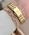 Gold Renk 24 mm Hediye Paketli Kadın Kol Saati