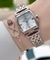 Rose Gümüş Renk 24 mm Hediye Paketli Kadın Kol Saati