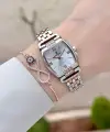 Rose Gümüş Renk 24 mm Hediye Paketli Kadın Kol Saati