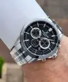 Gümüş Siyah Renk 44 Mm İç Göstergeleri Aktif Erkek Kol Saati