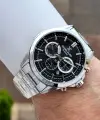Kadranı Siyah Kordonu Gümüş Renk 44 Mm Hediye Paketli İç Göstergeleri Aktif Erkek Kol Saati