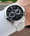 Kadranı Siyah Kordonu Gümüş Renk 44 Mm Hediye Paketli İç Göstergeleri Aktif Erkek Kol Saati